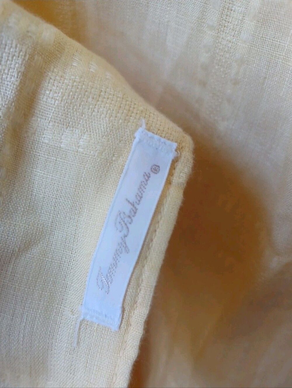 Tommy Bahama 100% Textured Linen Canary Yellow Button Down LS Shirt Large NWOT - Picture 4 of 8